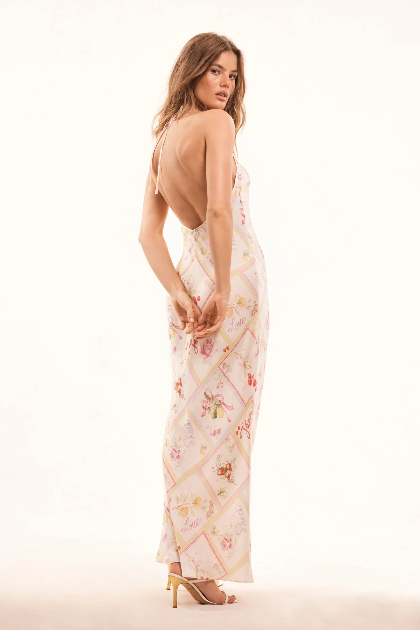Brynthe Silk-Blend Fruit Print Dress