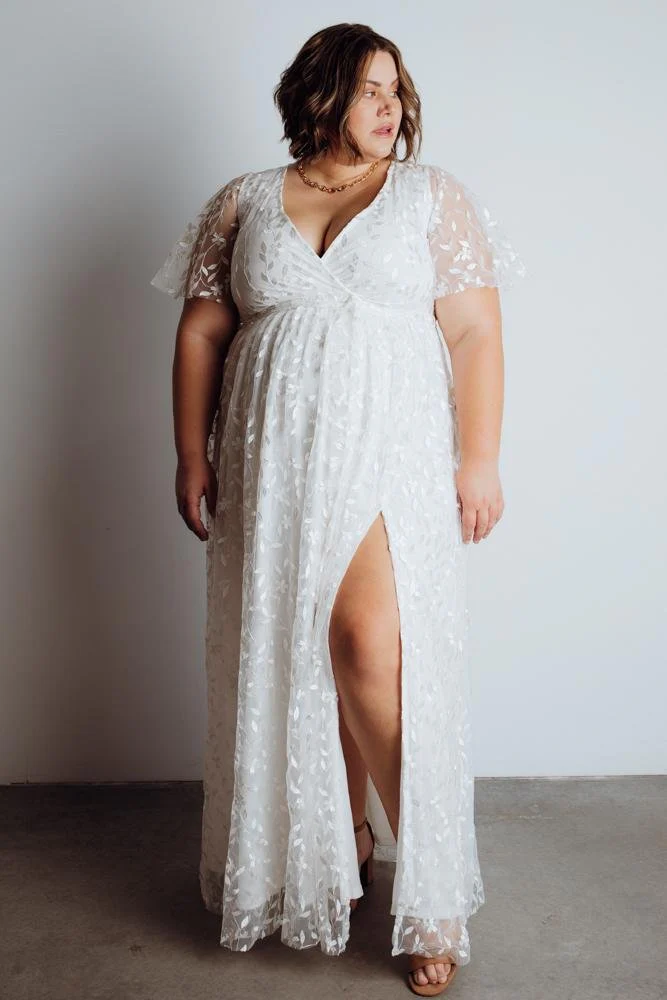 Marseille Embossed Maxi Dress | White