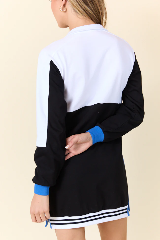 Finish Line Black Casual Long Sleeve Mini Dress