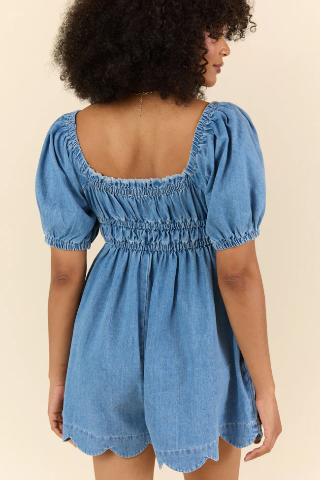 Stockyard Stroll Denim Romper