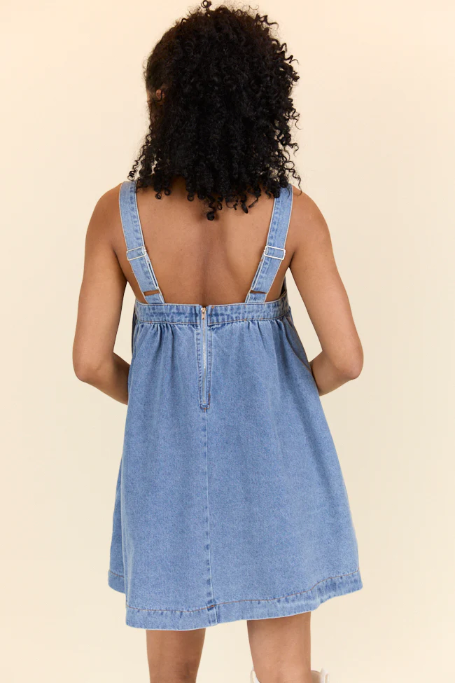 Always Around Denim Babydoll Dress
