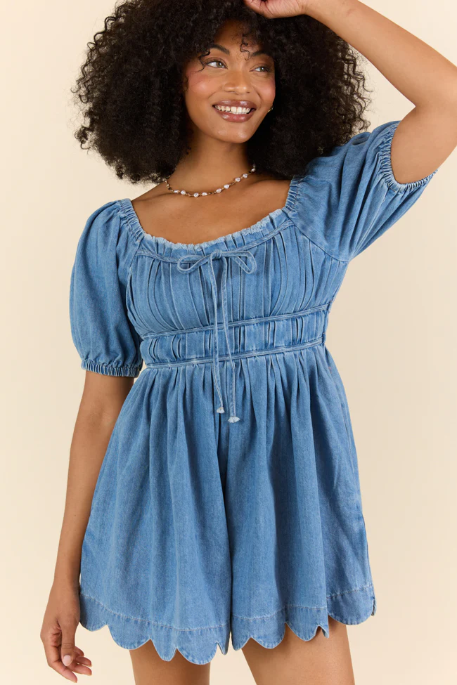 Stockyard Stroll Denim Romper