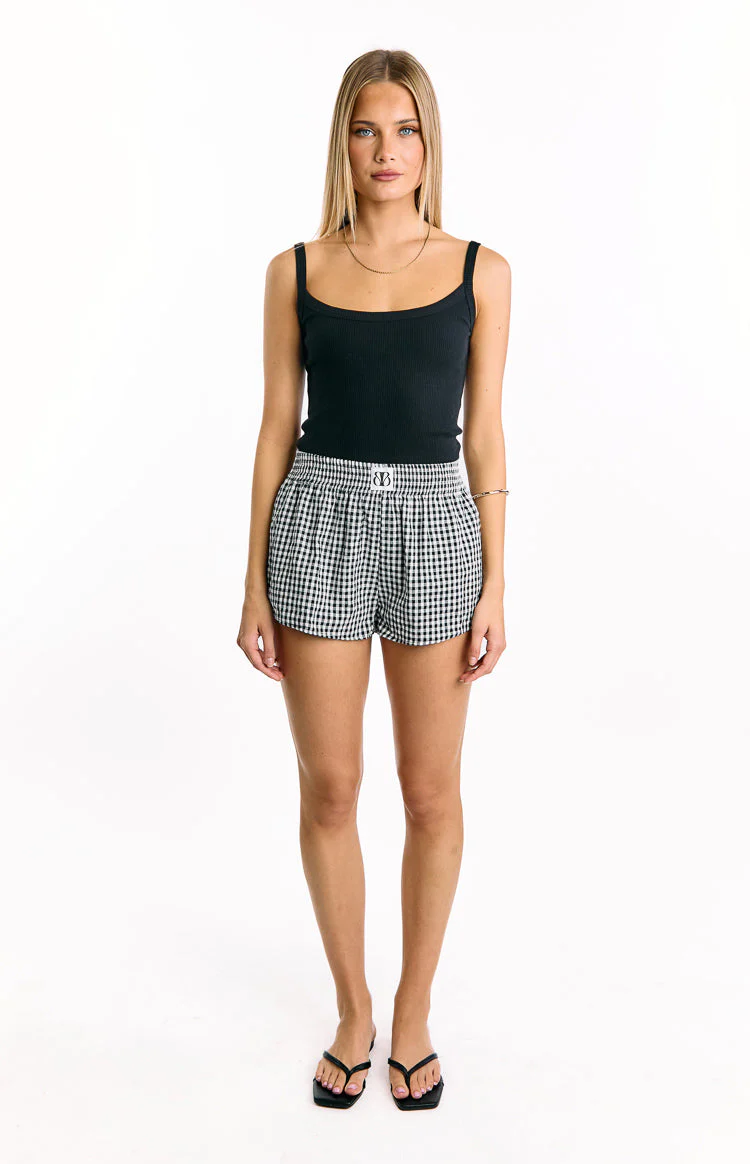 Baxter Black Gingham Shorts