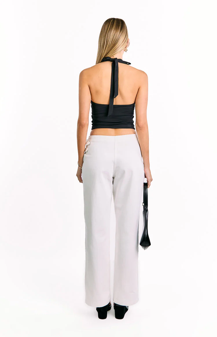 Lila Off White Buckle Pants