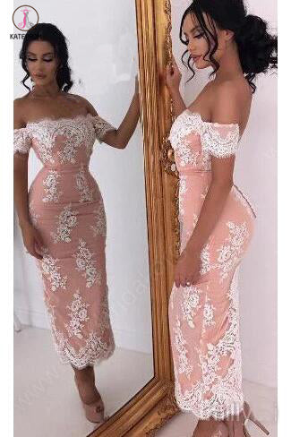 Short A-line V-neck Tulle Appliques Lace Long Sleeve Unique Bridesmaid Dresses KPB0023