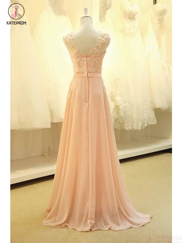 Real Made Lace Appliques Long Prom Dress Evening Dress KPP0099