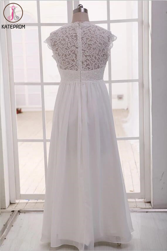 Empire See Through Sweetheart Maternity Bridal Wedding Gowns KPW0007