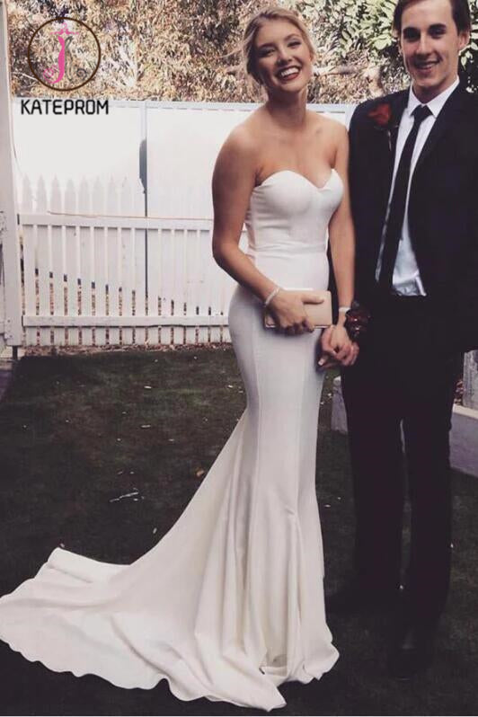 Strapless Mermaid Prom Dress,Custom Long Evening Dresses,Sweetheart Formal Dresses KPP0156