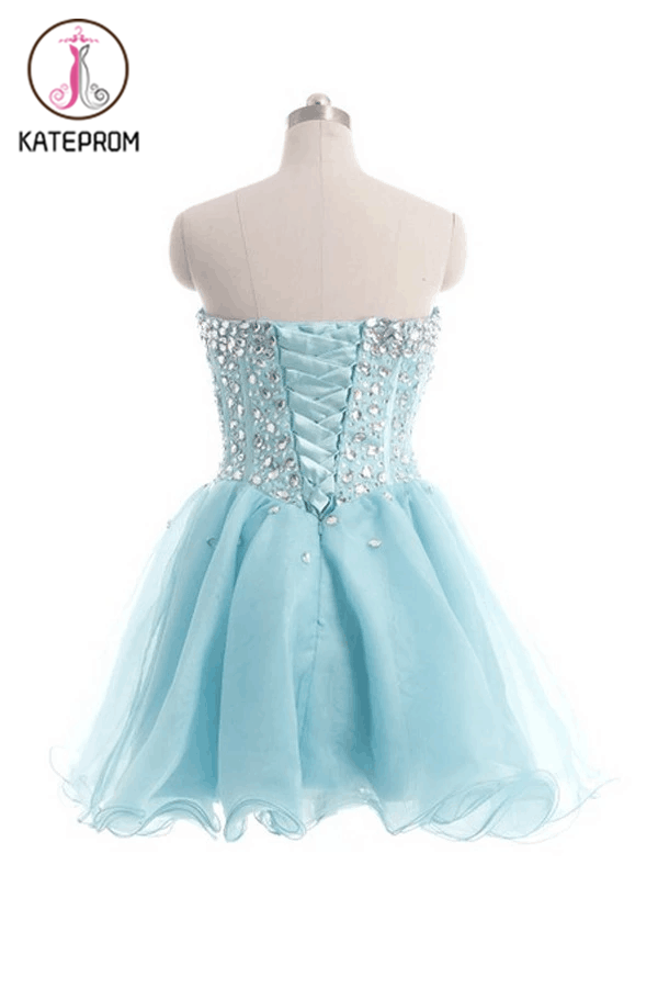 Baby Blue SweetHeart Orangza Homecoming Dress Graduation Gown KPH0074