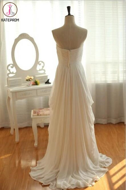 High Low Tiered Layers Custom Made Bridal Wedding Dress KPW0006