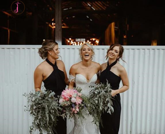 Stunning Mermaid Tulle Bohemian Wedding Dresses Off the Shoulder Lace Beading Bridal Gowns KPW0321