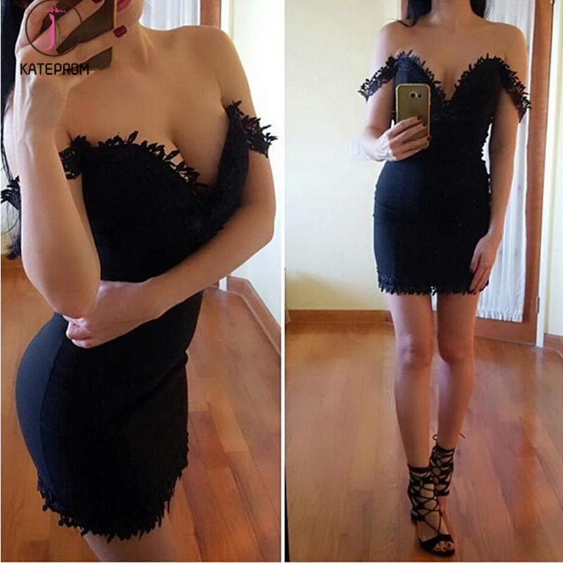 Sheath Burgundy Deep V-neck Off-the-shoulder Homecoming Dresses,Tight Prom Dress KPH0262