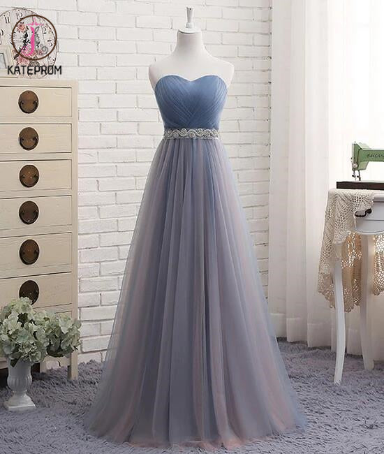 Sweetheart Bridesmaid Dress,Short Bridesmaid Gown,Tea-Length Tulle Prom Dress,Short Prom Dress KPB0009