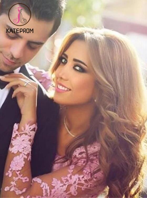 Sexy Mermaid Long Sleeves Tulle Appliques Prom Dresses,Backless Prom Dress KPP0161