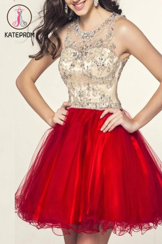 Charming Beading Short Prom Dress Homecoming Dress KPH0050