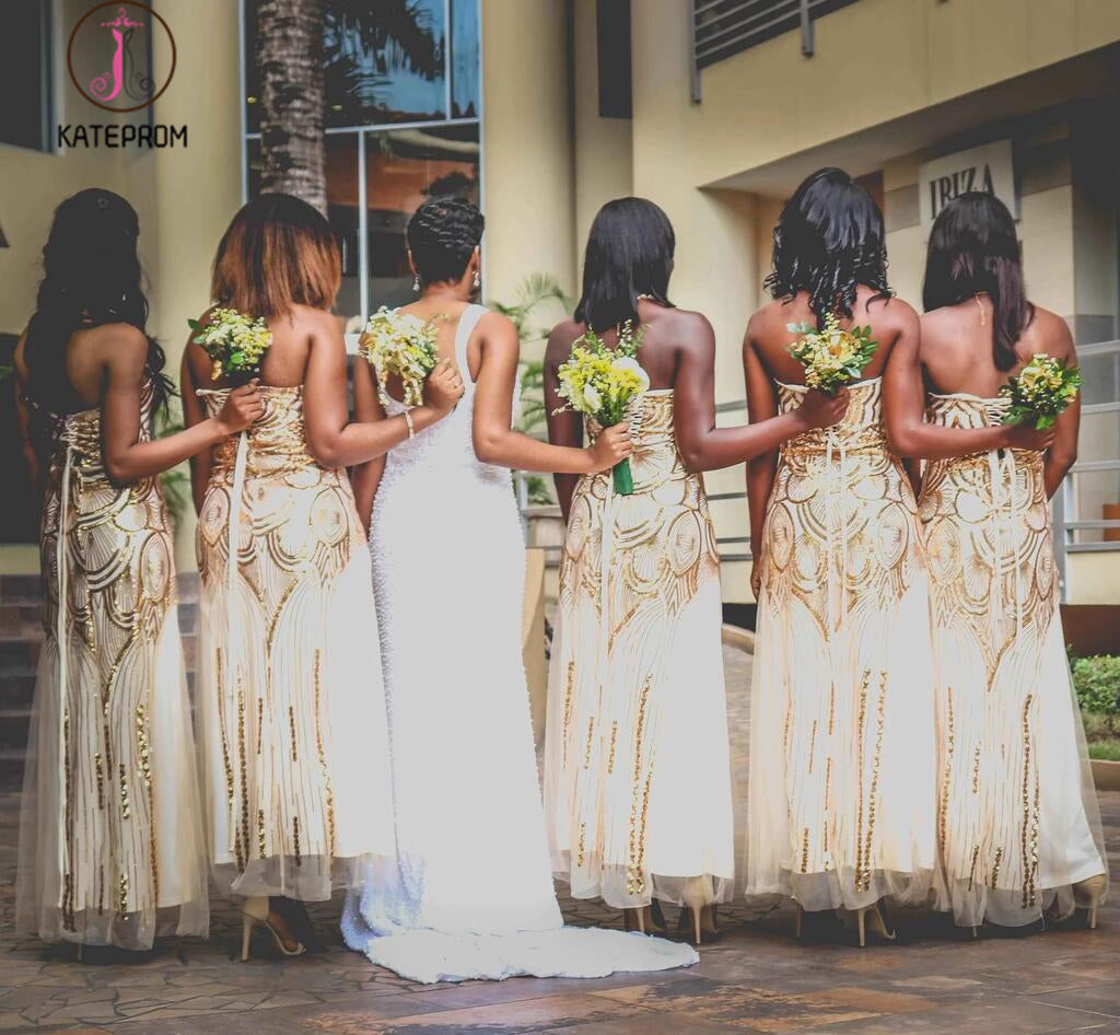 Floor Length Sweetheart Tulle Prom Dress with Sequins, Strapless Formal Dresses KPB0133