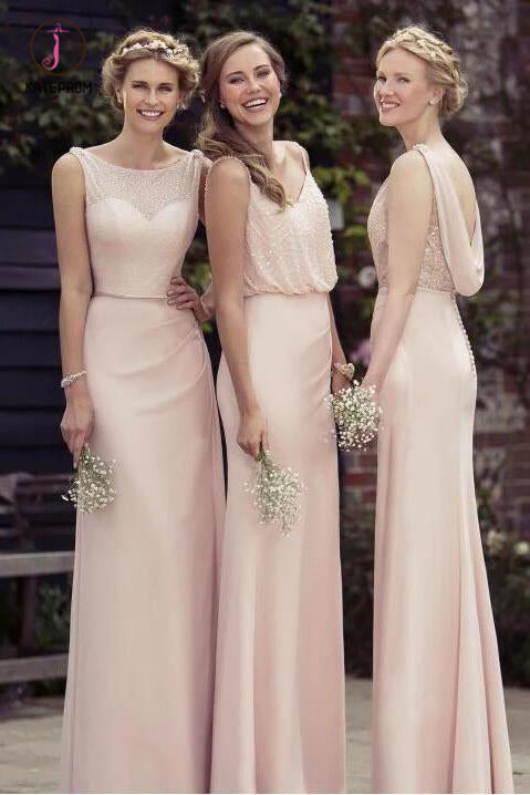 A-line/Princess Long Prom Dresses,Sexy Chiffon Bridesmaid Dresses,Long Prom Dress KPB0102