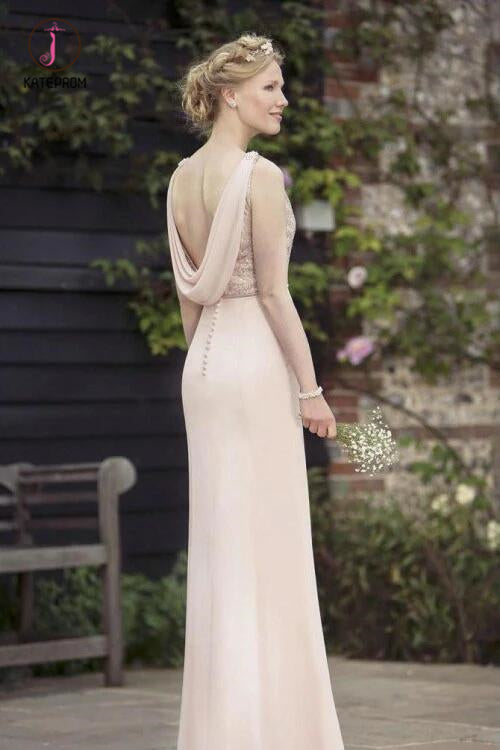 A-line/Princess Long Prom Dresses,Sexy Chiffon Bridesmaid Dresses,Long Prom Dress KPB0102
