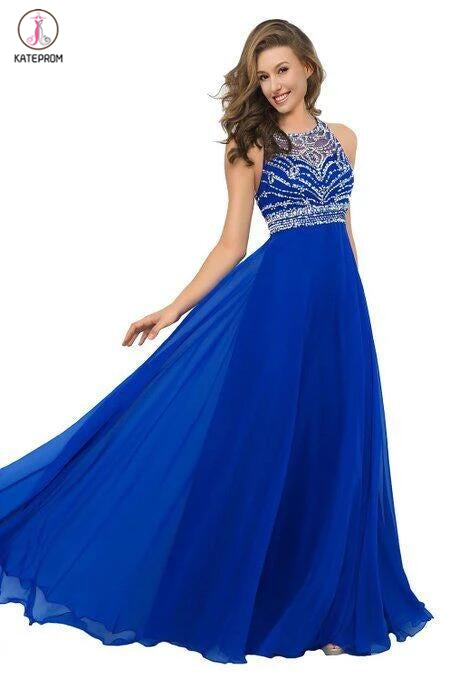 Real Made Royal Blue Long Prom Dress Evening Dress KPP0097