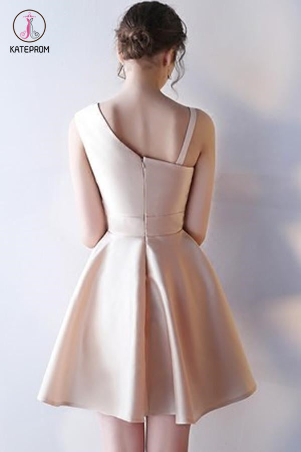 A-Line V-Neck Straps Homecoming Dress,Short Sleeveless Prom Dress,Mini Graduation Dress KPH0184