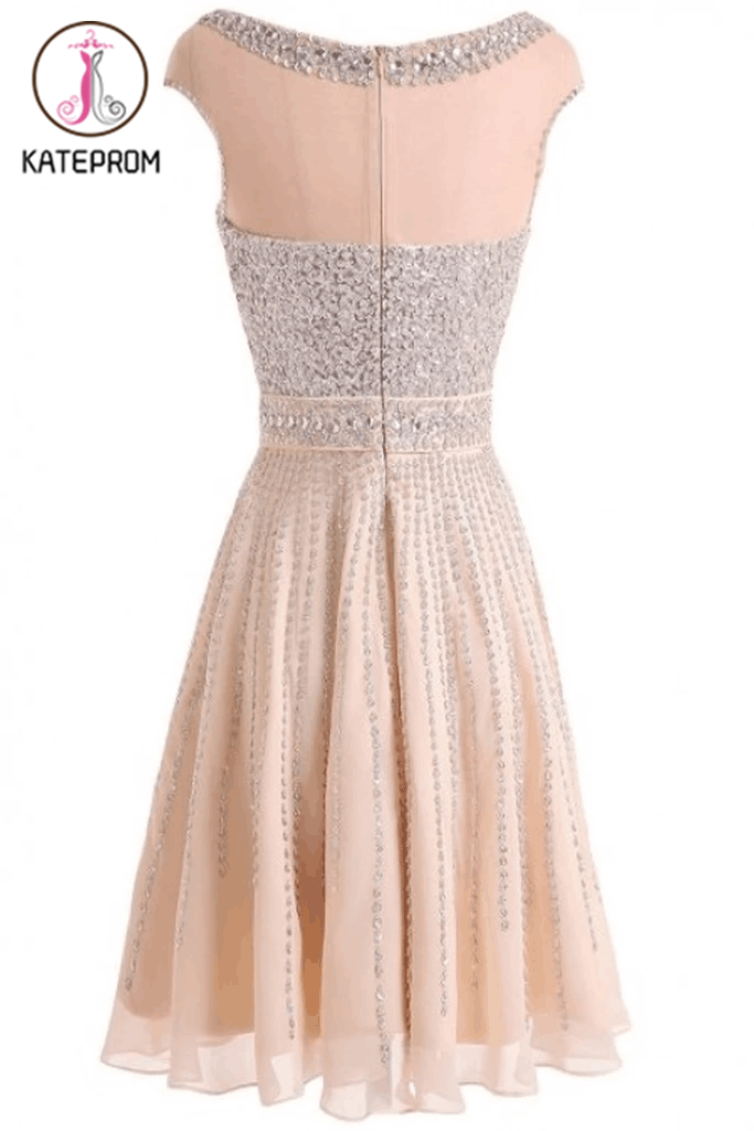 Real Made Beading Short Prom Dress Homecoming Dress KPH0043