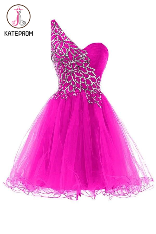 One shoulder Sweetheart Prom Dresses Homecoming Dresses KPH0097