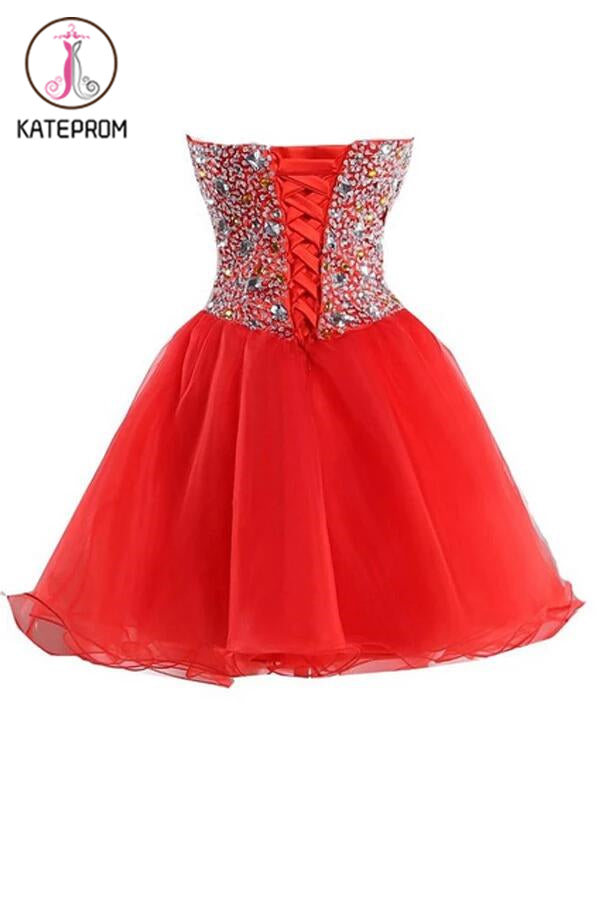 MerMaid SweetHeart Organza Bead Homecoming Dress Cocktail Dress KPH0075