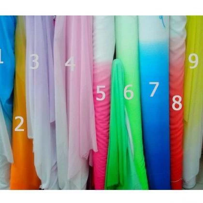 Spaghetti Strap Royal Blue Ombre Bridesmaid Dresses,Chiffon Prom Dress,A-line Bridesmaid Gown KPB0041