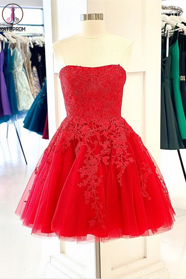 Red New 2021  Short Prom Dresses Homecoming Dresses online KPH0534