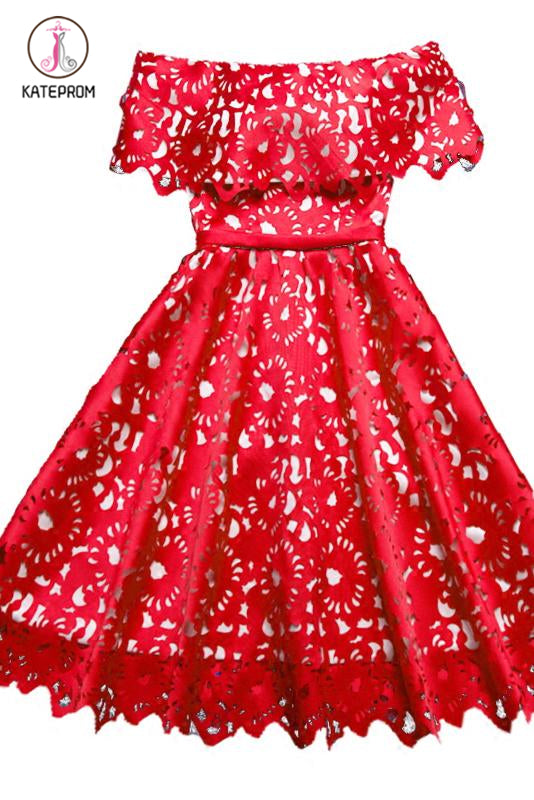 A Line Off the Shoulder Silver Gray Homecoming Dress, Short Off Shoulder Prom Gown KPH0360