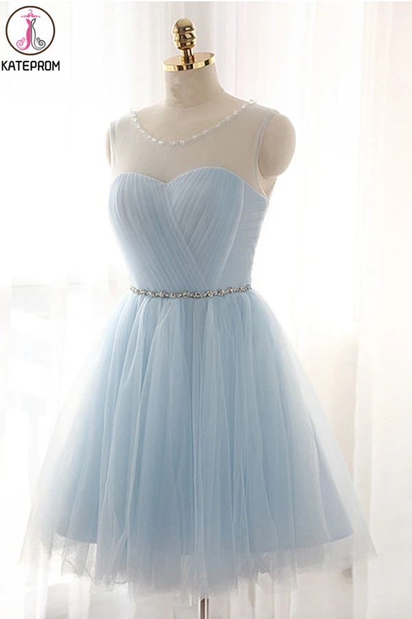 beautiful Tulle Short Prom Dresses Homecoming Dresses KPH0533