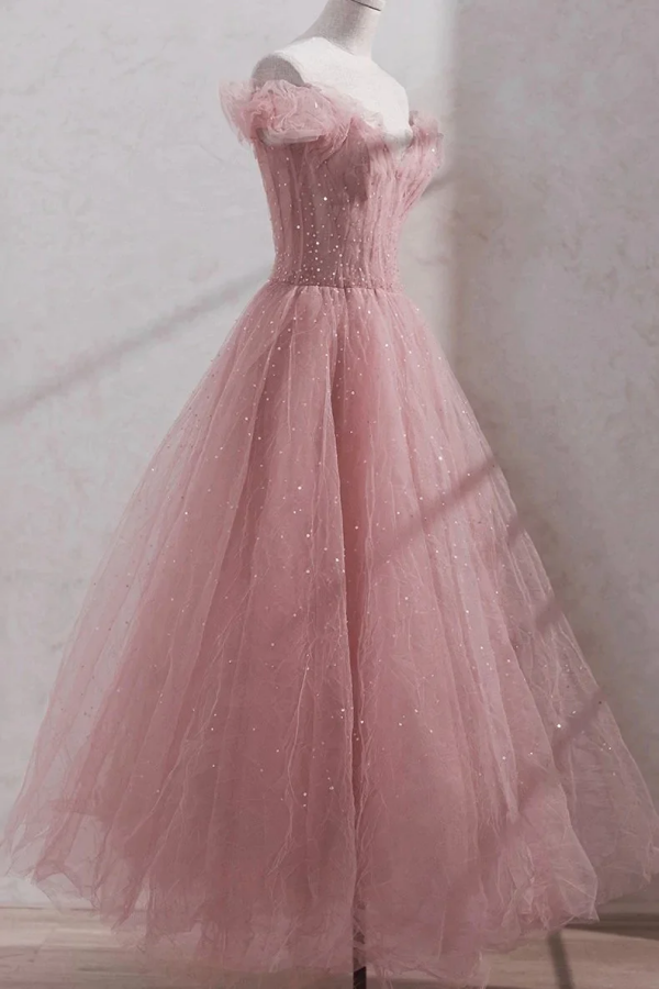Shiny Party Fairy Pink Prom Dress, New Fashion Party Dress for Sale KPP1705