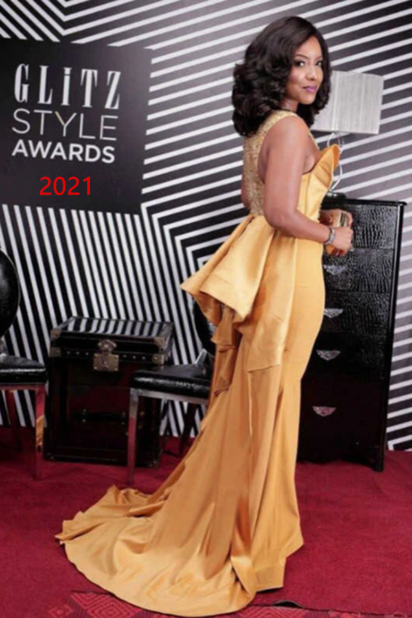 Elegant Yellow Beaded Mermaid Evening Dresses, African Attire Dresses KPP1350