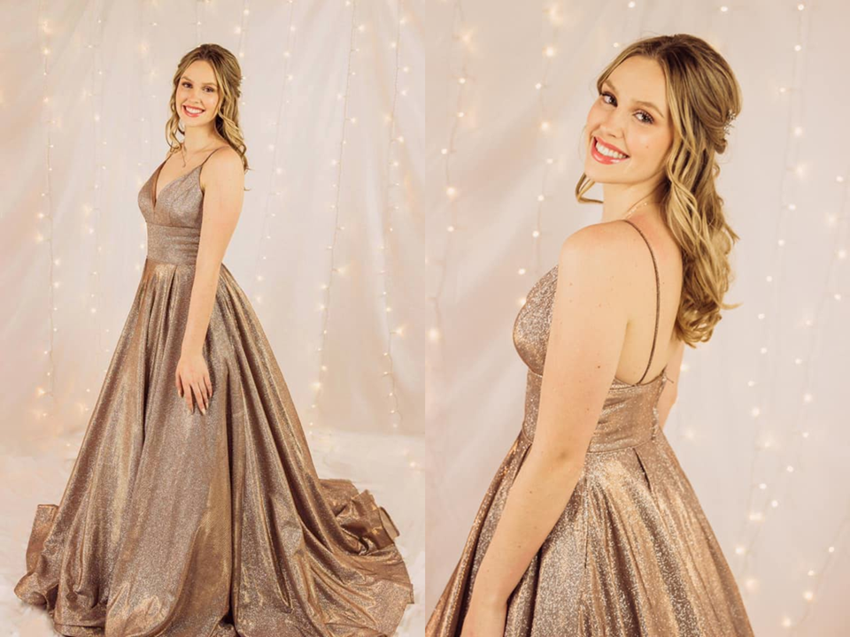 Glitter Spaghetti Straps V Neck Long Prom Dresses Women Dress KPP1425