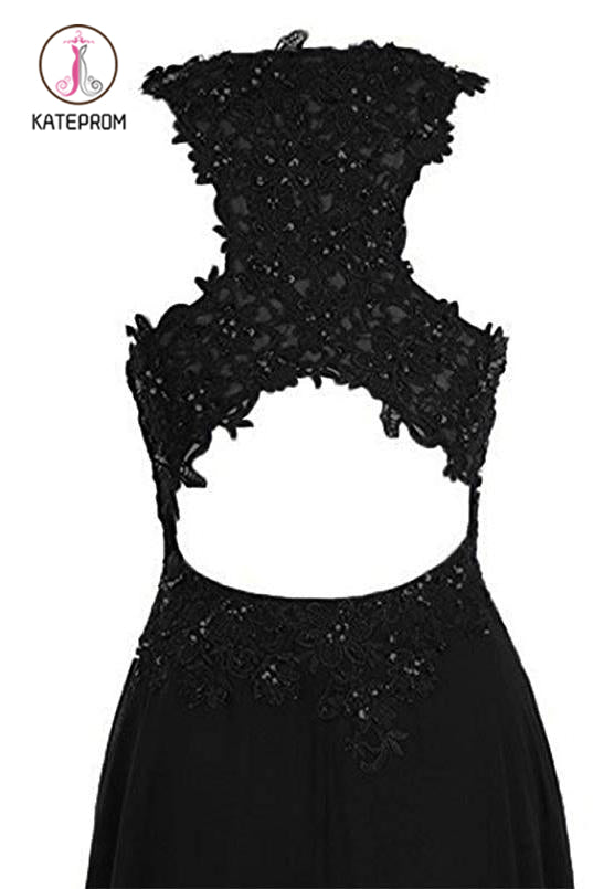 Gradient Sleeveless Ombre Prom Dresses, A Line Gradient Lace Appliques Party Dress KPP0875