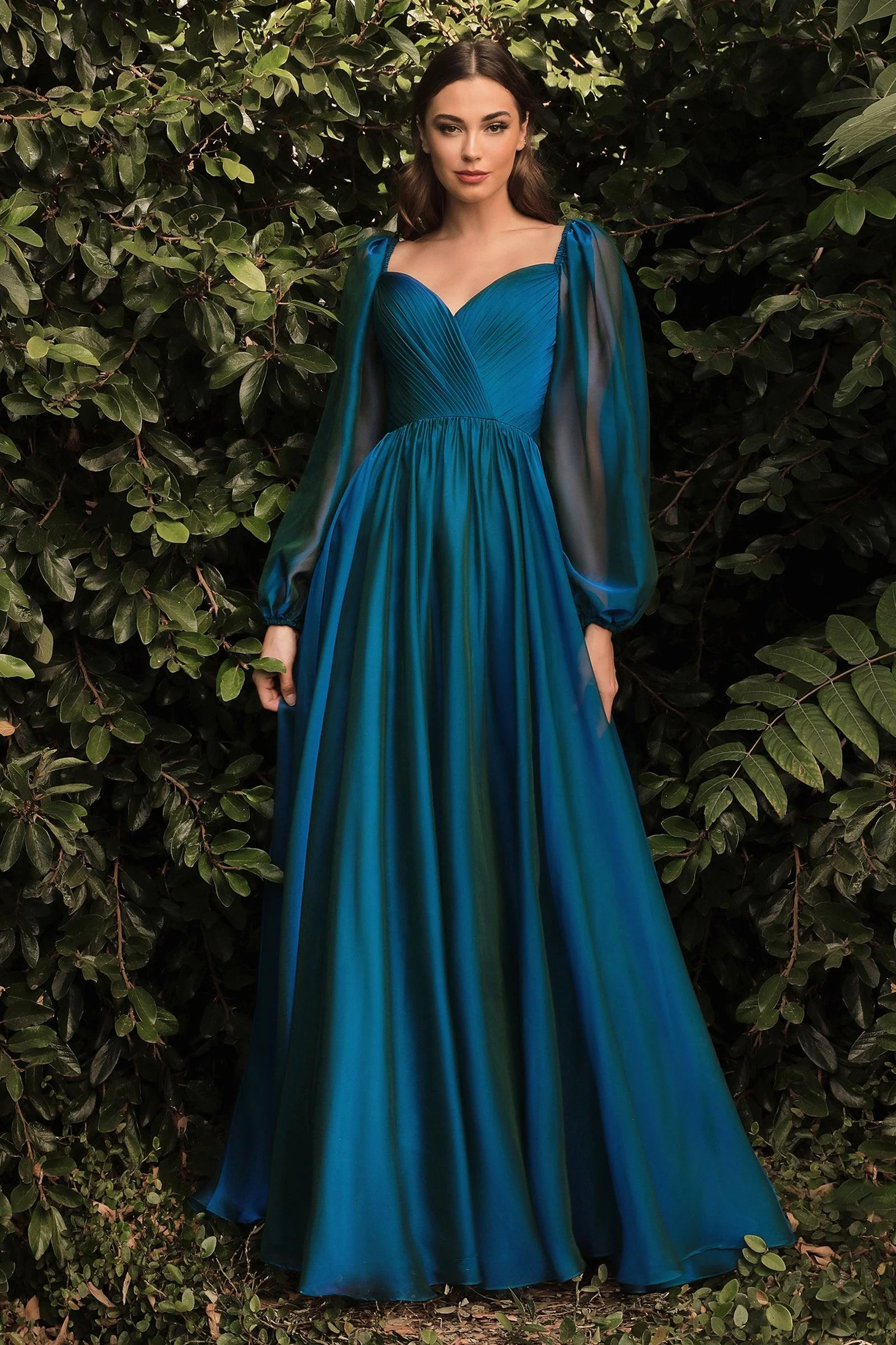 Cinderella Divine CD243 Off Shoulder Long Sleeve Formal Prom Dress