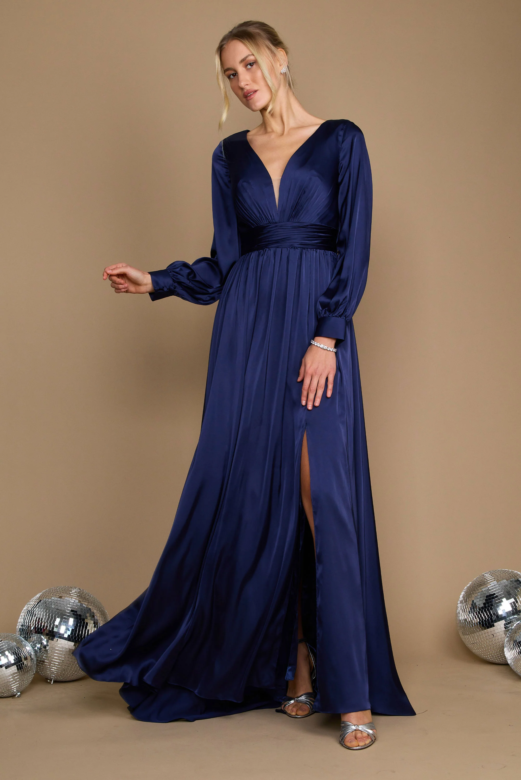 Dylan & Davids Long Sleeve Formal Evening Party Dress