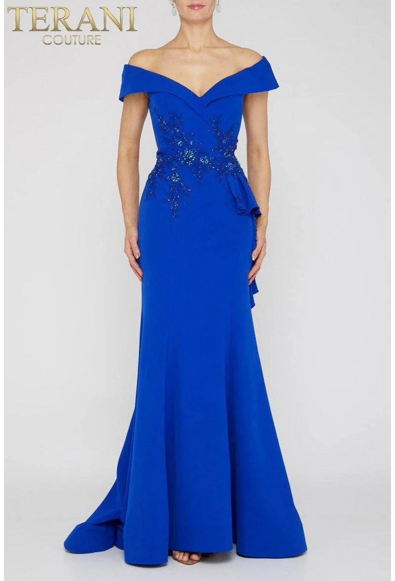 Terani Couture 1911M9339 Long Off Shoulder Prom Dress Sale