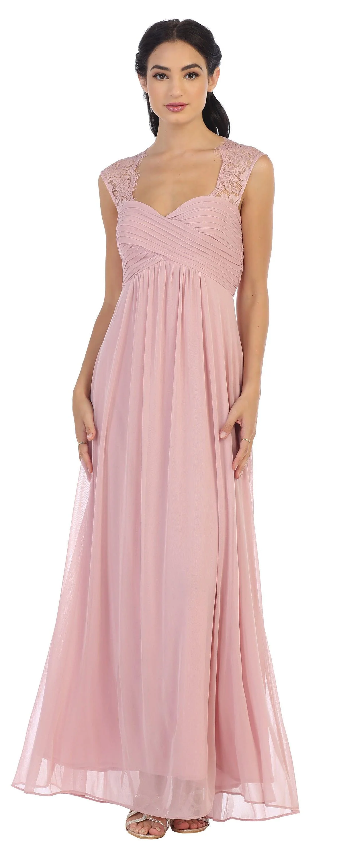 Long Formal Sleeveless Chiffon Bridesmaids Dress