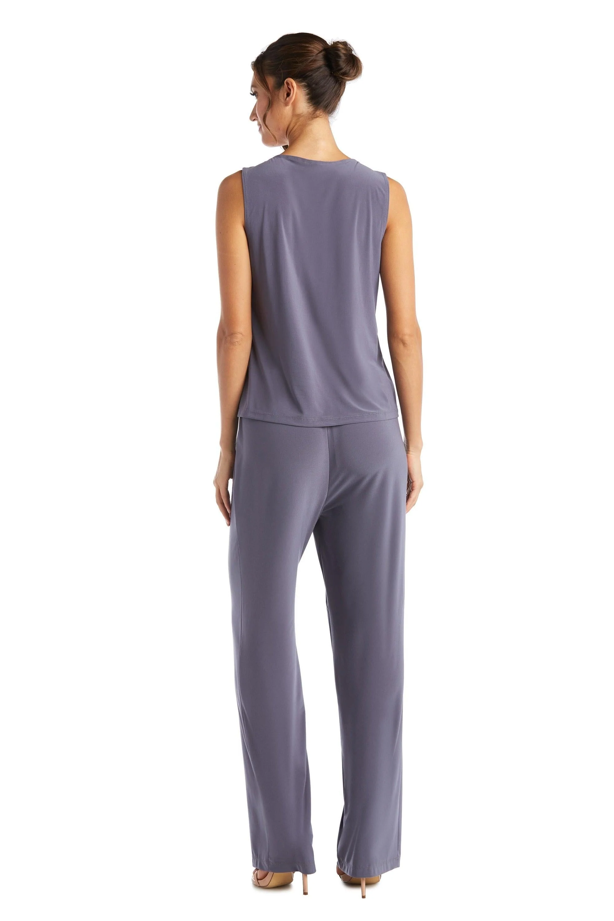 R&M Richards 7241P Formal Petite Duster Pant Suit