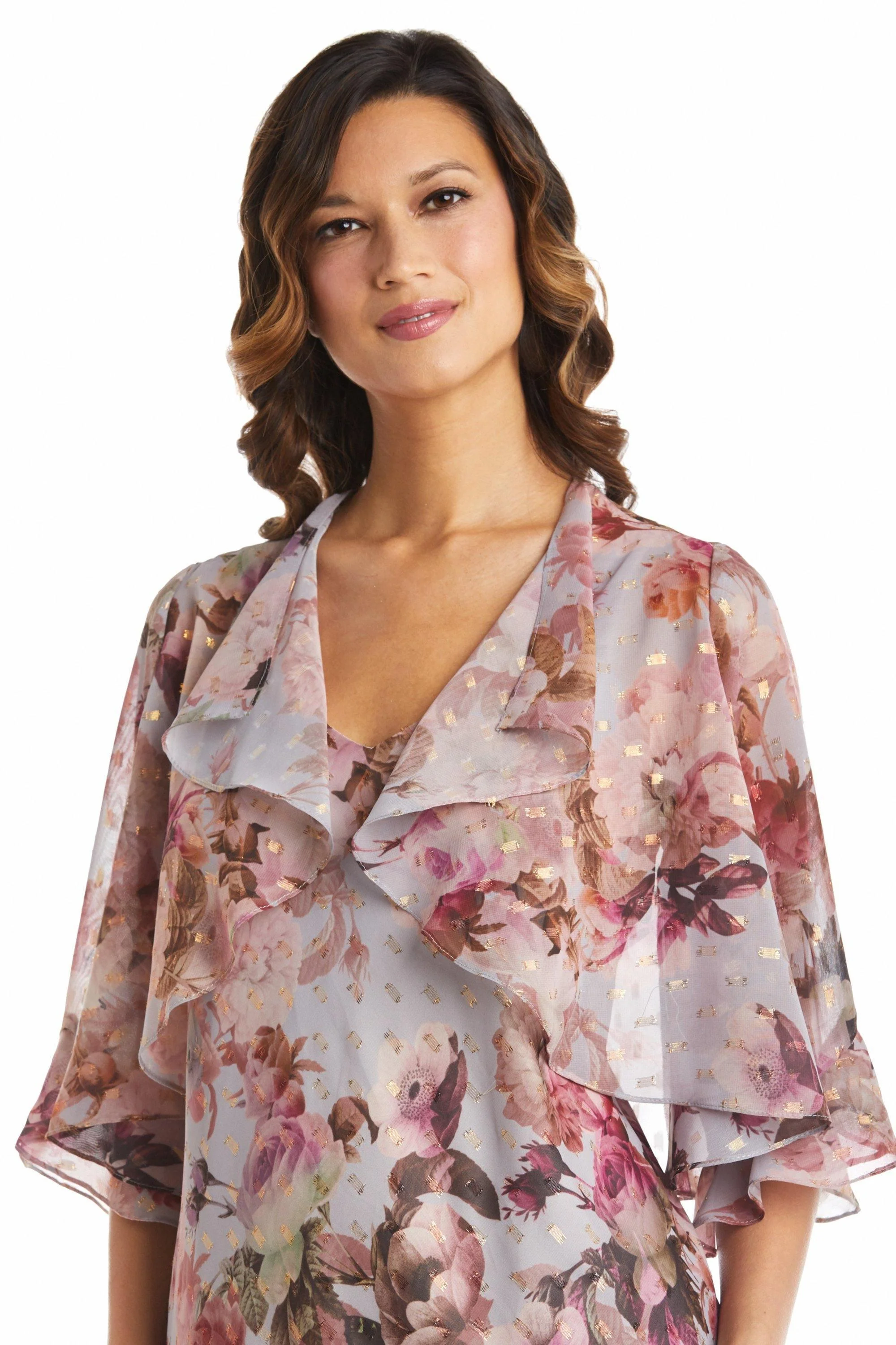 R&M Richards 7925 Long Floral Chiffon Dress Sale