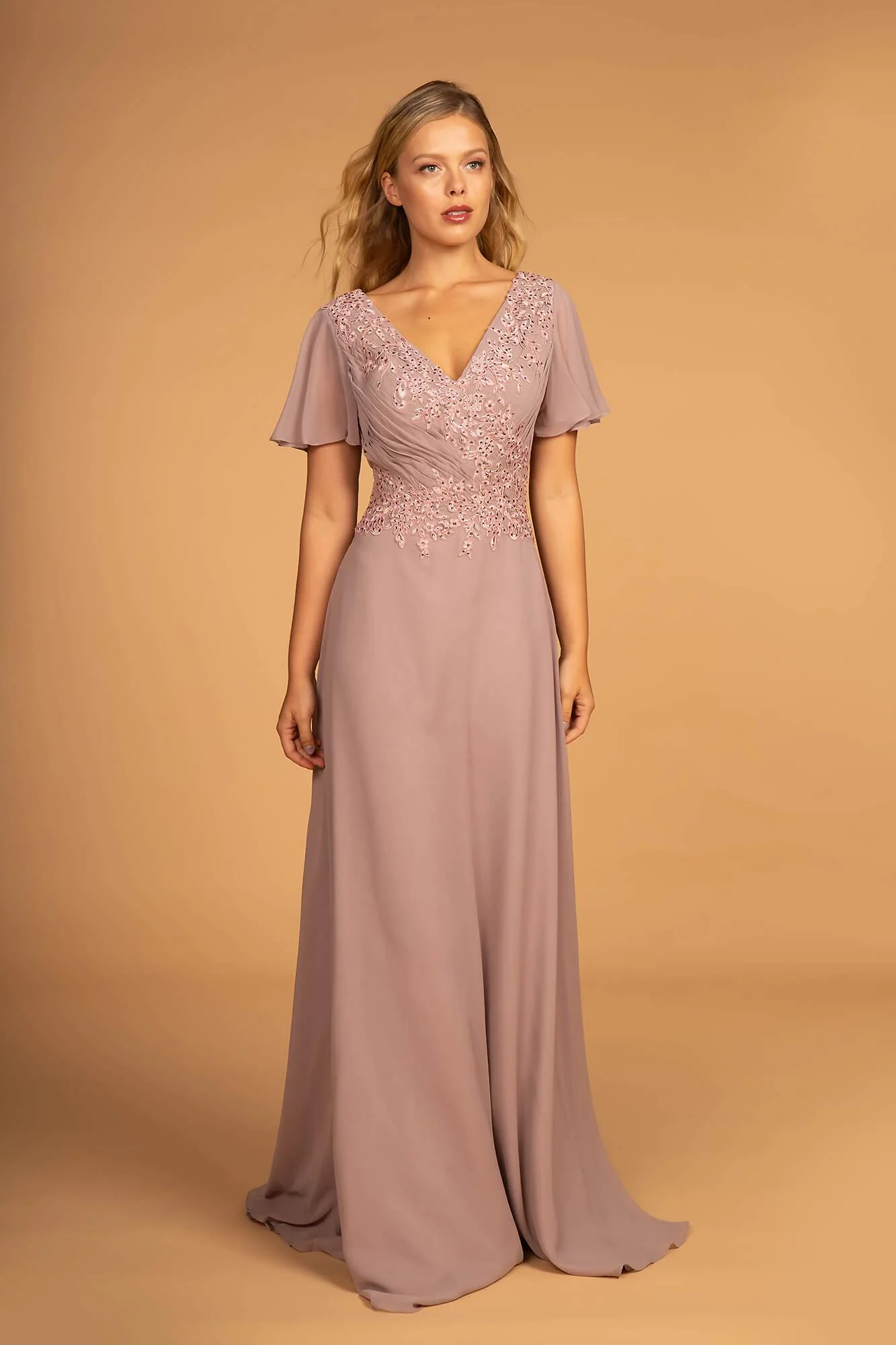 Mother of the Bride V-Neck Chiffon Long Dress Sale
