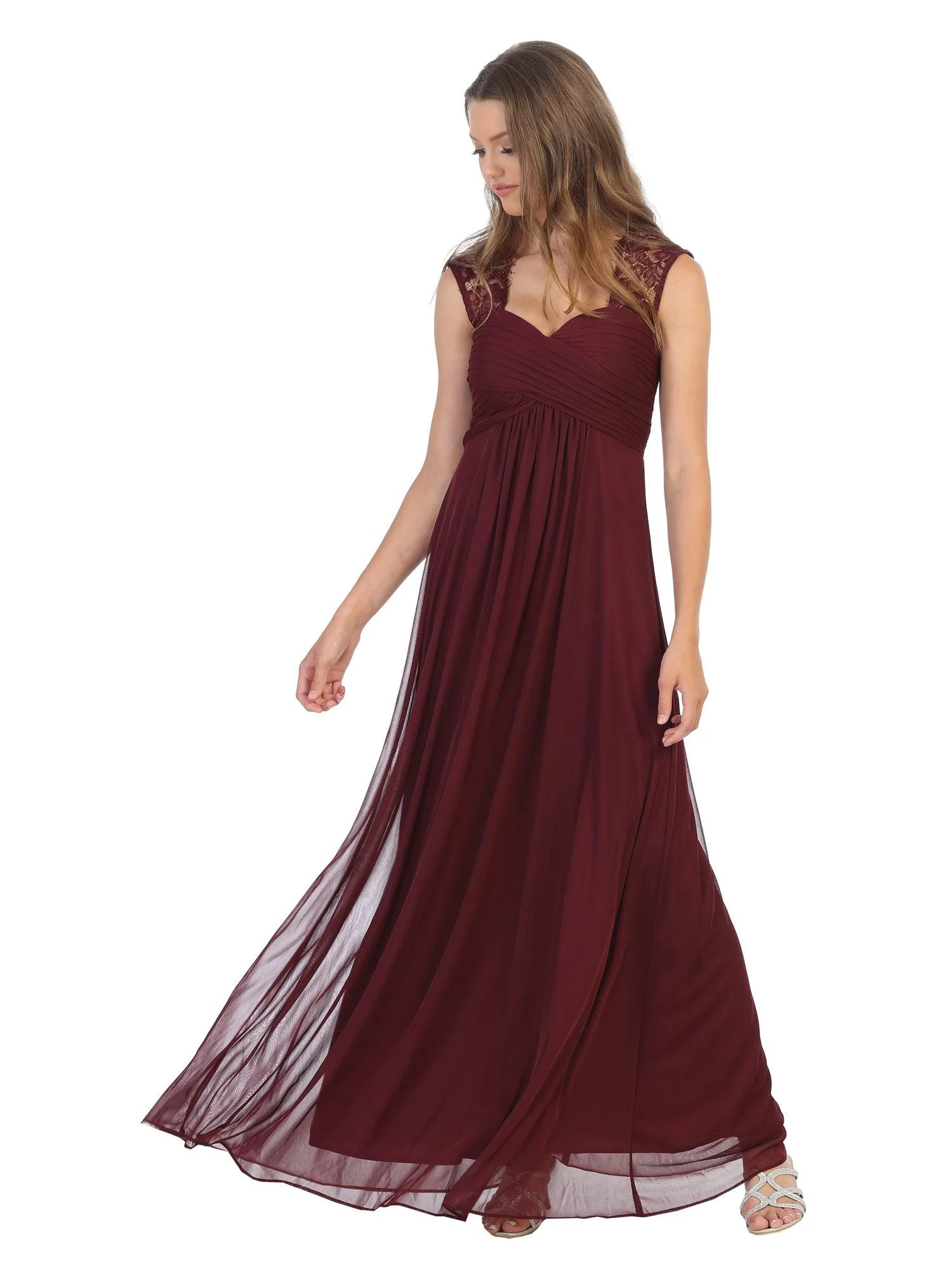 Long Formal Sleeveless Chiffon Bridesmaids Dress