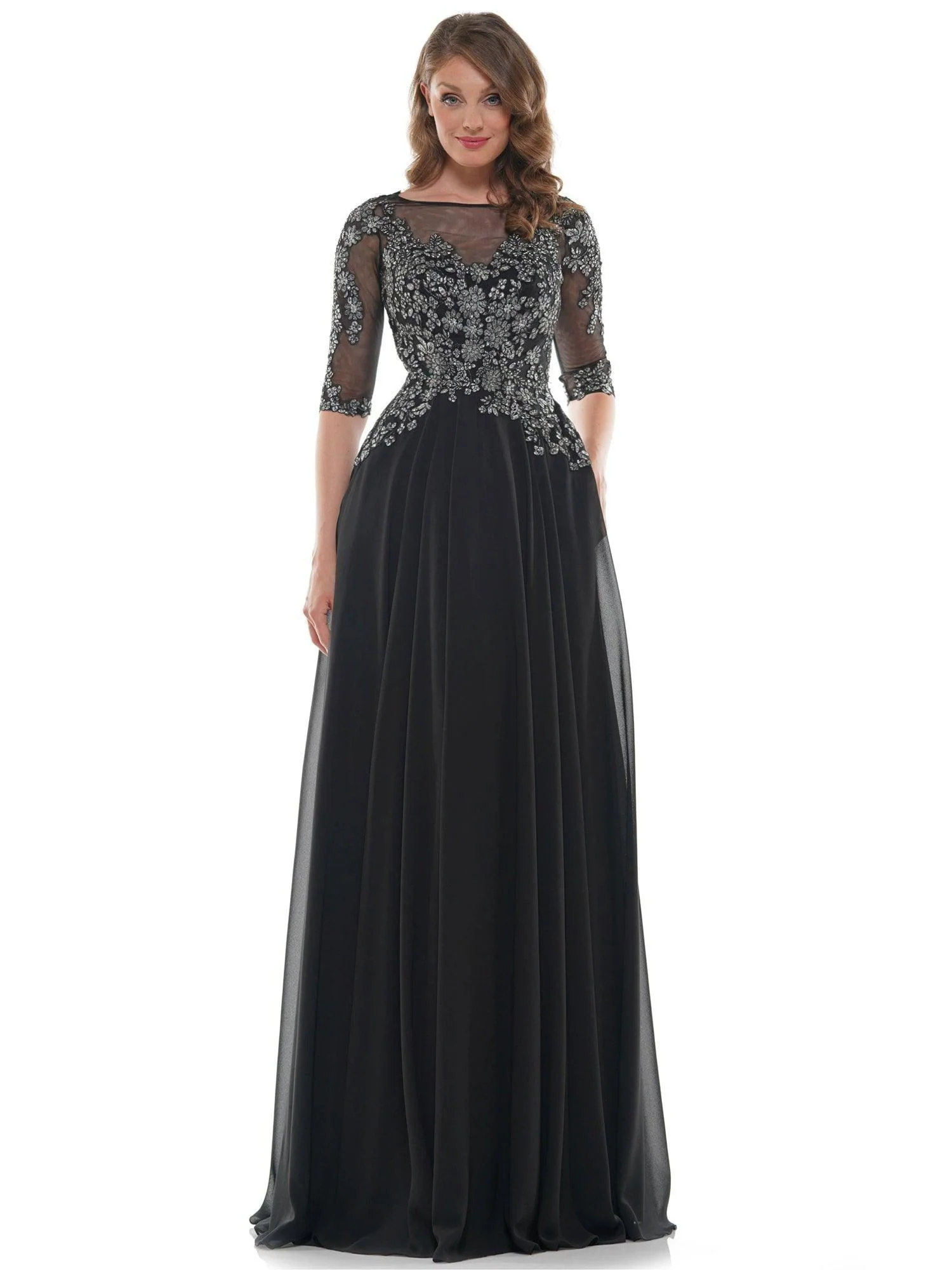 Marsoni Long Long Mother of Bride Chiffon Dress Sale