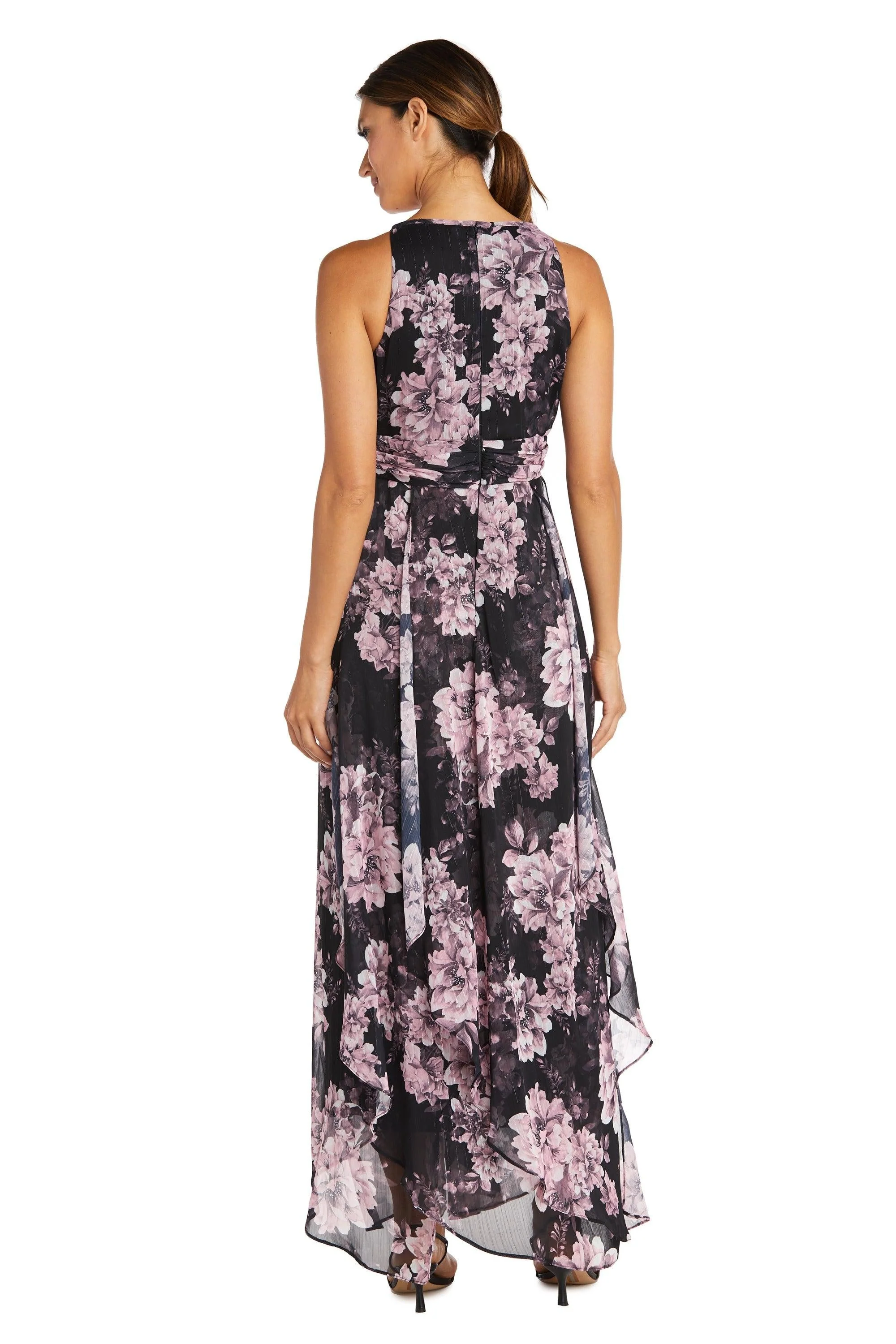 R&M Richards 7928P Long Formal Floral Petite Dress