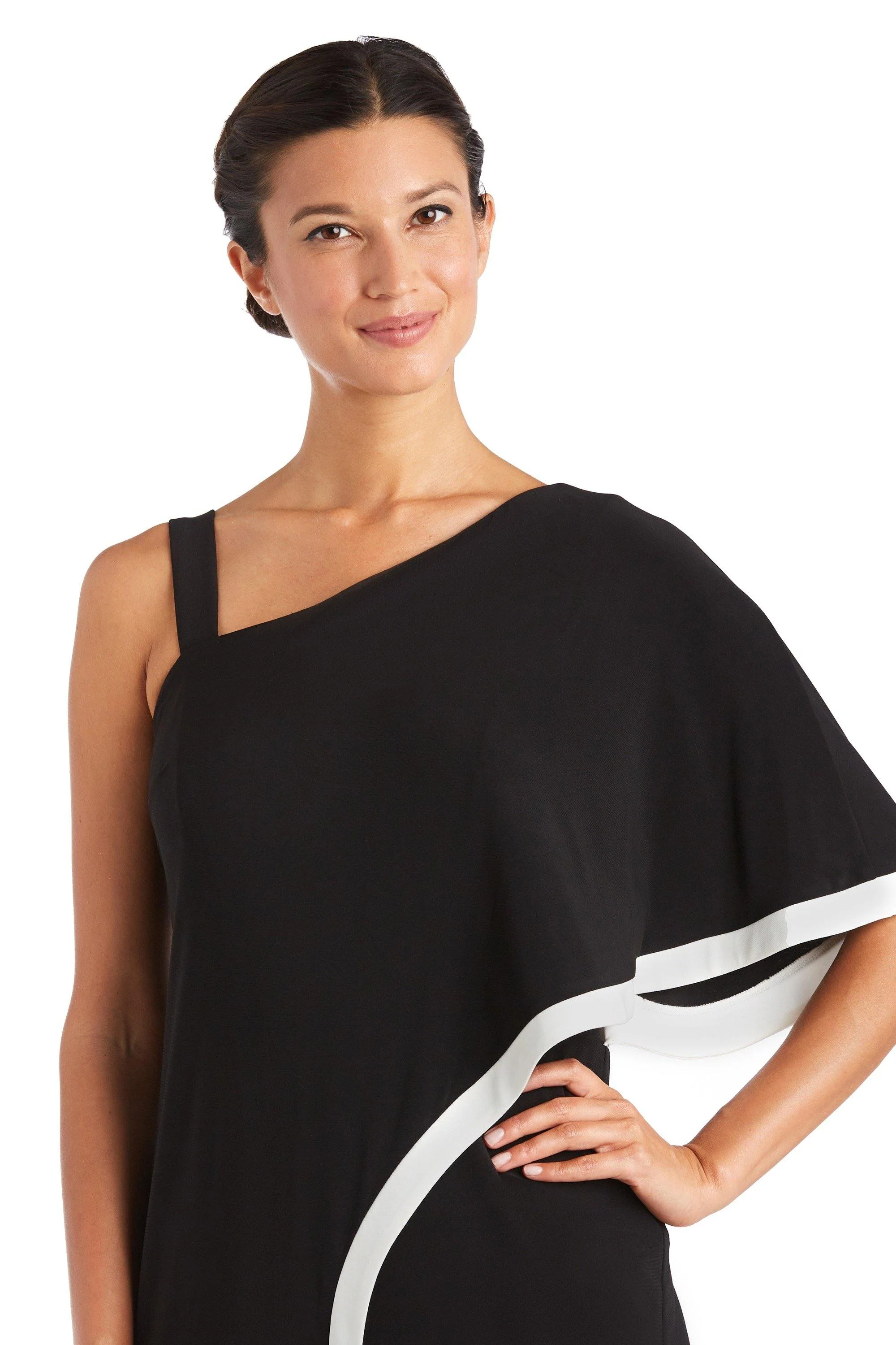 R&M Richards 7438 One Shoulder Jumpsuit