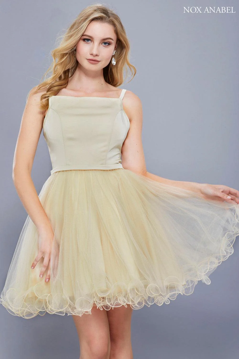 Short Sleeveless Tulle Formal Homecoming Prom Dress