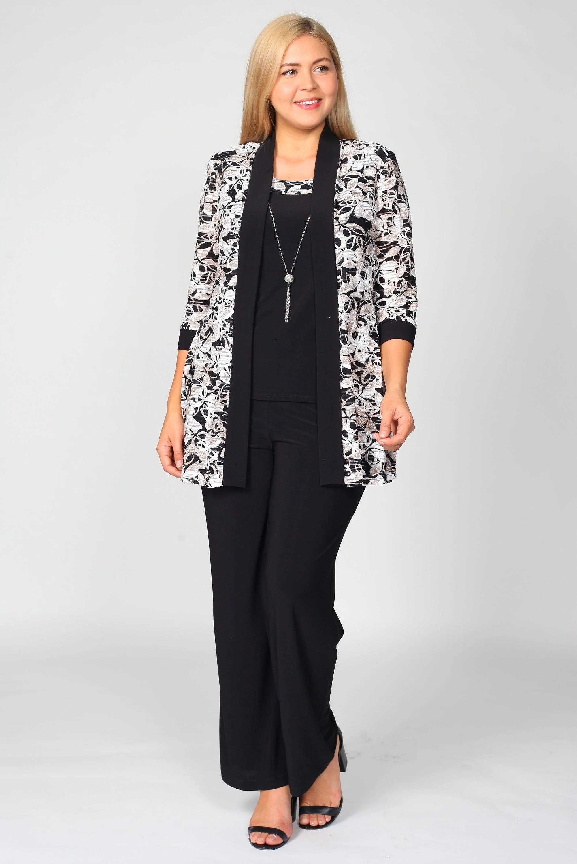 R&M Richards 5552 Long Floral Pant Set