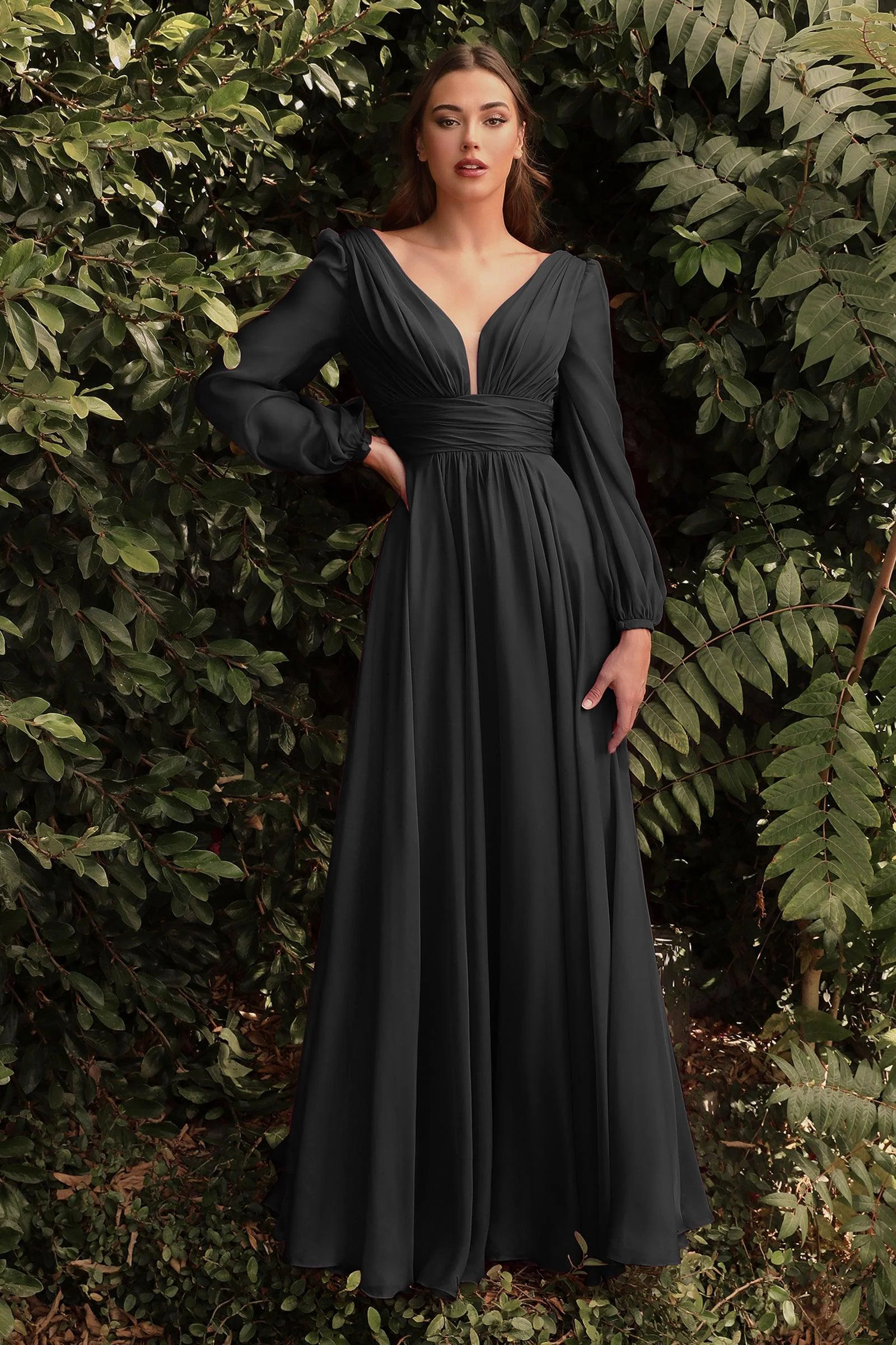 Cinderella Divine CD0192 Long Sleeve Evening Formal Dress