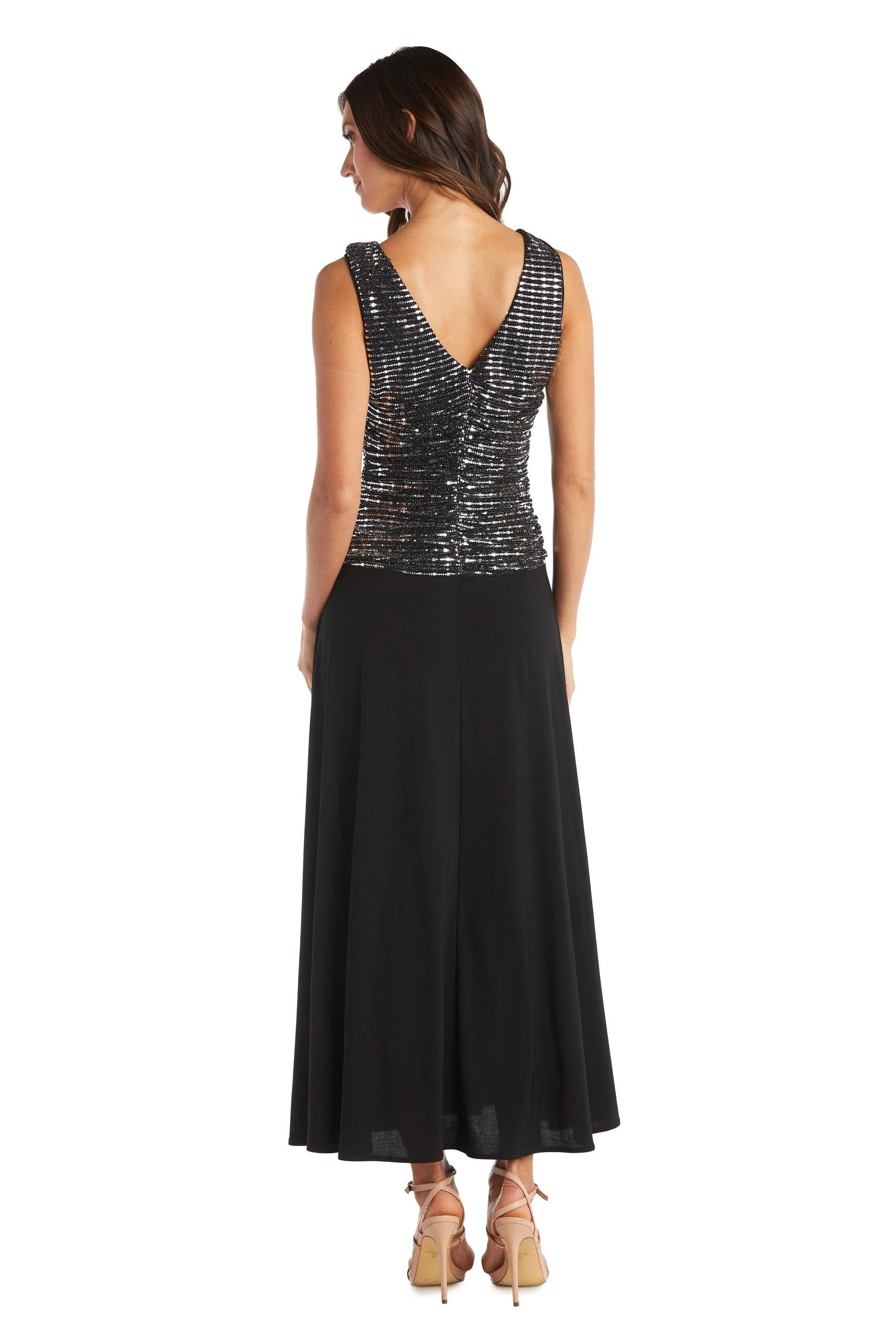 R&M Richards 3659 Long Mother Of Bride Metallic Gown